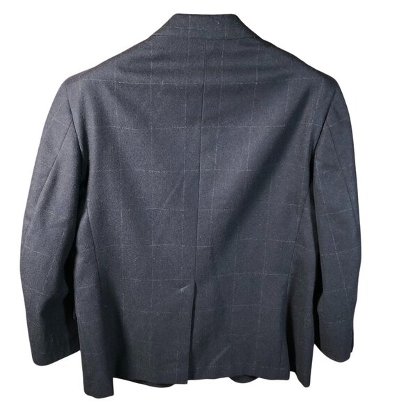 Vintage Brooks Brothers Mens Blazer Jacket 42R Golden Fleece Navy Windowpane - Picture 2 of 16